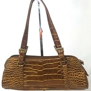 Bisou and Bisou Brown Alligator Type Purse.